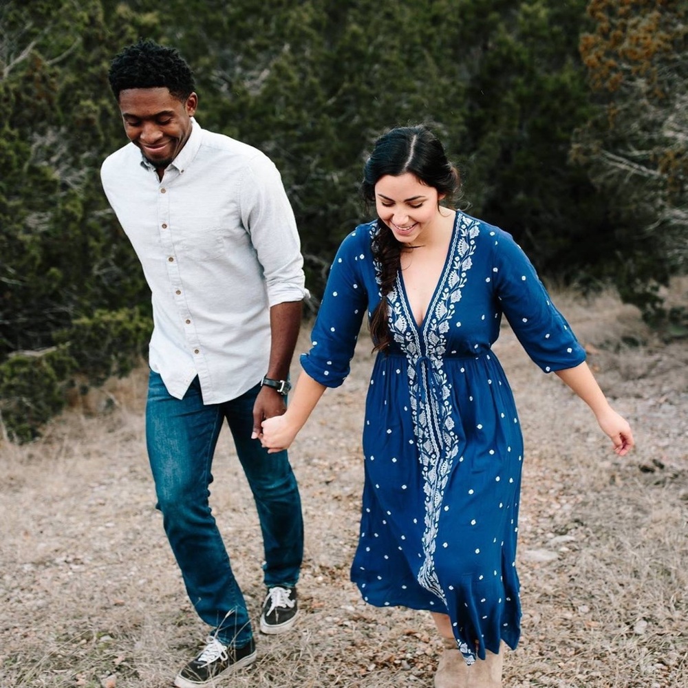 Embroidered Deep V Neck Midi Dress | Forever 21